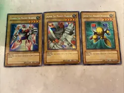 YuGiOh Alpha Beta Gamma Magnet Warrior Set Secret DOR-001 DOR-002 DOR-003 HP - Image 1