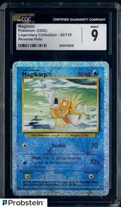 2002 Pokemon Legendary Collection #52/110 Magikarp Reverse Holo CGC 9 MINT - Image 1