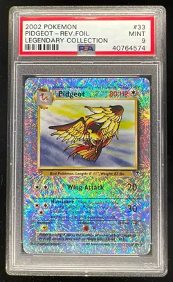 2002 Pokemon Legendary Collection #33 Pidgeot Reverse Foil PSA 9 - Image 1