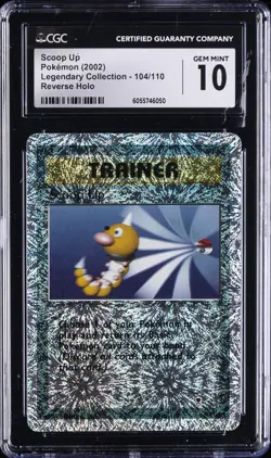 2002 POKEMON LEGENDARY COLLECTION REVERSE HOLO #104/110 SCOOP UP CGC 10 GEM MINT - Image 1