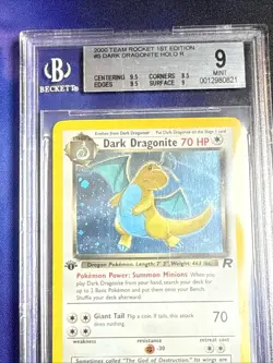 BGS 9 MINT Pokemon Dark Dragonite Team Rocket 1st Edition Holo Rare 5/82 - Image 3