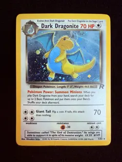2000 Dark Dragonite 5/82 Team Rocket - Holo Rare Vintage Pokemon TCG WoTC HP - Image 1