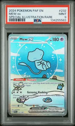 2024 Pokemon Paldean Fates PSA 9 Bubble Mew EX SIR 232/091 - Image 1