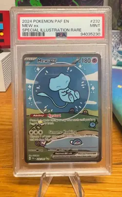 PSA 9 Pokemon English Paldean Fates SIR Bubble Mew - Image 1