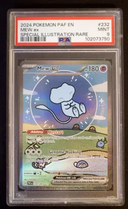 Pokemon Bubble Mew EX 232/091 Sir Paldean Fates PSA 9 - Image 1