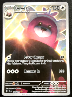 Pokemon TCG Bewear Illustration Rare 079/064 Shrouded Fable NM Holo Card - Image 1