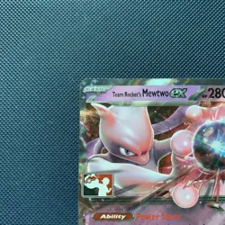 NM Team Rocket's Mewtwo EX 081/182 - Prize Pack Series 8 with Play! Pokemon Stam - Image 3