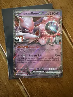 Team Rocket's Mewtwo Ex Play Pokemon Prize Pack Series 8 - Image 1