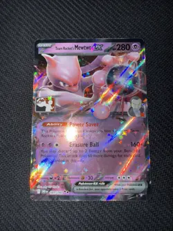 Team Rocket's Mewtwo Ex Play Pokemon Prize Pack Series 8 MINT RARE - Image 1
