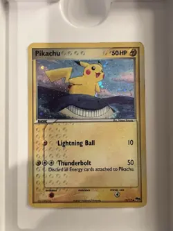 Pikachu 2007 POP Series 5 Holo 12/17 Inverted Back Error Pokemon Card - Image 1