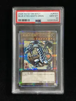 2025 Konami Yu-Gi-Oh NYC1 Japanese #JP001 Blue Eyes White Dragon PSA 10 yo9 - Image 1