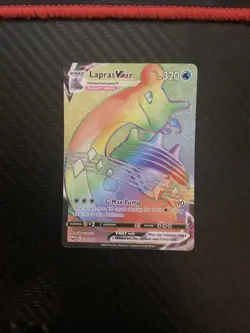 Lapras VMAX 203/202 Sword & Shield Rainbow Secret Rare Holo Pokemon Card NM - Image 1