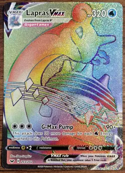 Lapras VMAX 203/202 MINT/NM - Sword & Shield Rainbow Holo - Pokemon Card - Image 2