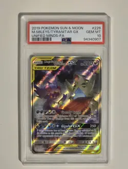 Pokemon TCG Mega Sableye & Tyranitar GX Unified Minds 226/236 PSA 10 Gem Mint - Image 1
