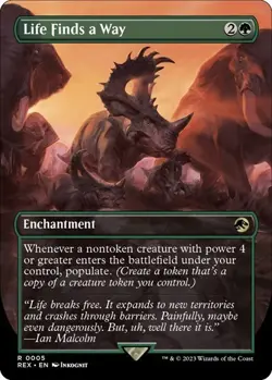 MTG Life Finds a Way (Borderless) - REX Universes Beyond: Jurassic World NM - Image 1