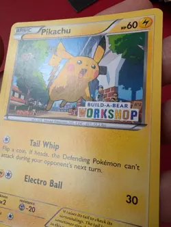 Pikachu 20/108 Build A Bear Promo Pokemon Card Near Mint Condition - Image 5