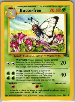 Butterfree 33/64 Non Holo Jungle - Pokemon Card - NM - Image 1
