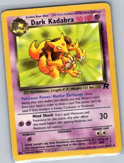 Dark Kadabra 39/82 Non Holo Team Rocket - Pokemon Card - LP - Image 1