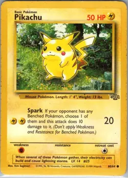 Pikachu 60/64 Non Holo Jungle - Pokemon Card - LP - Image 1
