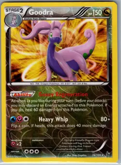 Goodra 74/106 Reverse Holo XY - Flashfire - Pokemon Card - NM - Image 1
