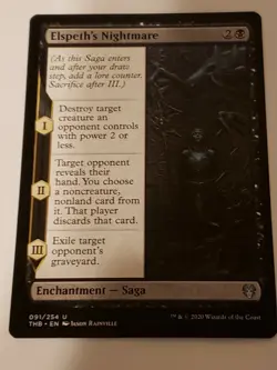 Elspeth's Nightmare Theros beyond Death Mtg Card Mint Condition - Image 1