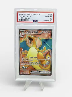 Pokemon Card - PSA Gem Mint 10 Charizard ex 183/165 Scarlet & Violet Mew 151 - Image 1