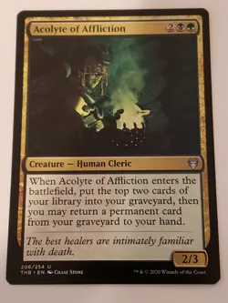 Acolyte Of Affliction Theros beyond Death Mtg Card Mint Condition - Image 1