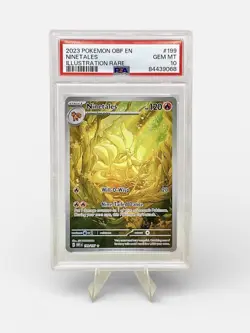 Pokemon Card PSA Gem Mint 10 Ninetales 199/197 Illustration Rare Obsidian Flames - Image 1