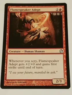 Flamespeaker Adept Theros Mtg Card Mint Condition - Image 1