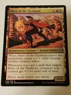 Hero Of The Nyxborn Theros beyond Death Mtg Card Mint Condition - Image 1