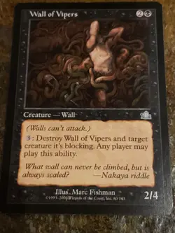 Wall Of Vipers Prophecy Mtg Card Mint Condition - Image 1