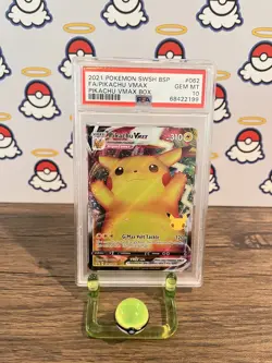 Pikachu VMAX SWSH062 Pokemon Black Star Promo Card - PSA 10 GEM MT - Image 1