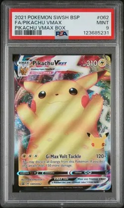 PSA 9 MINT Pikachu VMAX 2021 Pokemon Swsh Black Star Promo #SWSH062 062 💎🔥✨ - Image 1