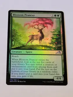 MTG Blossom Prancer foil Kamigawa: Neon Dynasty 175/302 Regular Uncommon - Image 1
