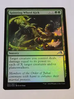 MTG Spinning Wheel Kick foil Kamigawa: Neon Dynasty 207/302 Regular Uncommon - Image 1