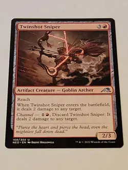 MTG Twinshot Sniper Kamigawa: Neon Dynasty 168/302 Regular Uncommon - Image 1