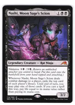Kamigawa: Neon Dynasty #114 Nashi, Moon Sage's Scion - Image 1