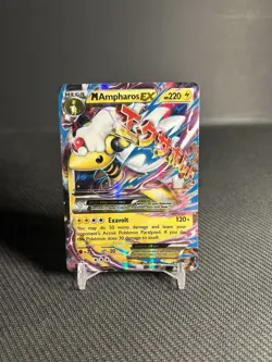 Pokemon TCG M Ampharos EX 28/98 XY - Ancient Origins Holo MP - Image 1