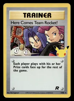 Here Comes Team Rocket 15/82 Celebrations Holo Pokemon NM - Image 1
