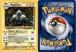 2000 Pokemon, Base Set 2, #9/130 Magneton, Holo Rare, Swirl - Image 1