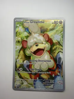 Pokemon TCG Hisuian Growlithe Twilight Masquerade IR 181/167 Near Mint - Image 1