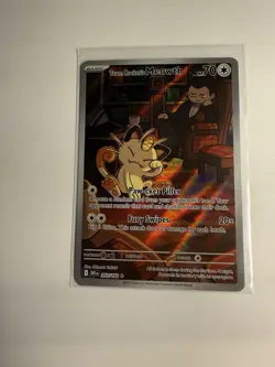Pokemon TCG Destined Rivals Team Rocket's Meowth 203/182 Illustration Rare - Image 2