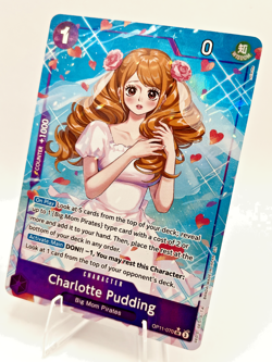 One Piece Charlotte Pudding OP11-070 (Alternate Art) Purple English NM - Image 1