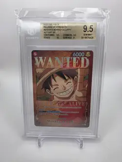 BGS 9.5 One Piece Pillars of Strength Wanted Poster Monkey D. Luffy ST01-012 SP - Image 1