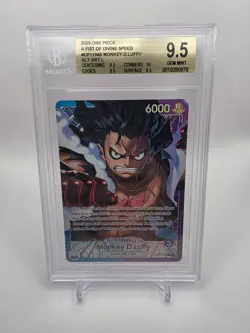 BGS 9.5 Fist of Divine Speed Monkey D. Luffy Alt Art Leader OP11-040 - Image 1