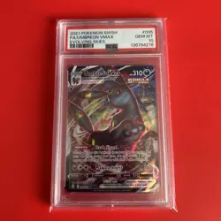 2021 POKEMON SWORD & SHIELD EVOLVING SKIES #095 FULL ART/UMBREON VMAX PSA 10 - Image 1