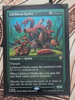 1x WOTC Commander Masters Lifeblood Hydra (Foil Etched) NM - Image 1