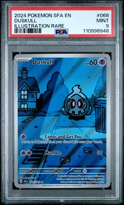 2024 POKEMON SFA EN-SHROUDED FABLE ILLUSTRATION RARE #068 DUSKULL PSA 9 - Image 1
