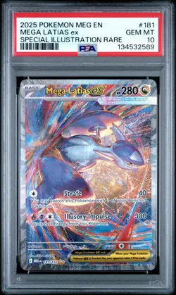 2025 Pokemon MEG En Mega Latias Ex Special Illustration Rare #181 PSA 10 Gem - Image 1