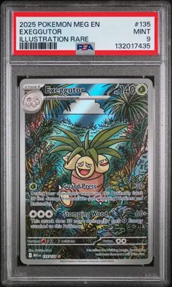 2025 POKEMON MEG EN-MEGA EVOLUTION ILLUSTRATION RARE #135 EXEGGUTOR PSA 9 - Image 1